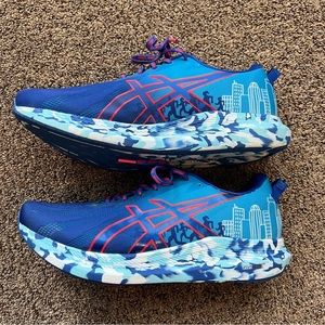 ASICS Gel Noosa Tri-13 Boston Marathon Blue Red Men’s Running Shoes Size 11.5